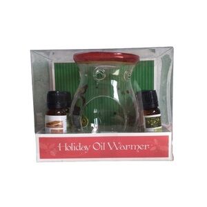 Christmas Holiday Essential 4 Oils and Glass Oil Warmer
